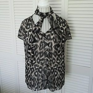 Escada leopard print chiffon blouse